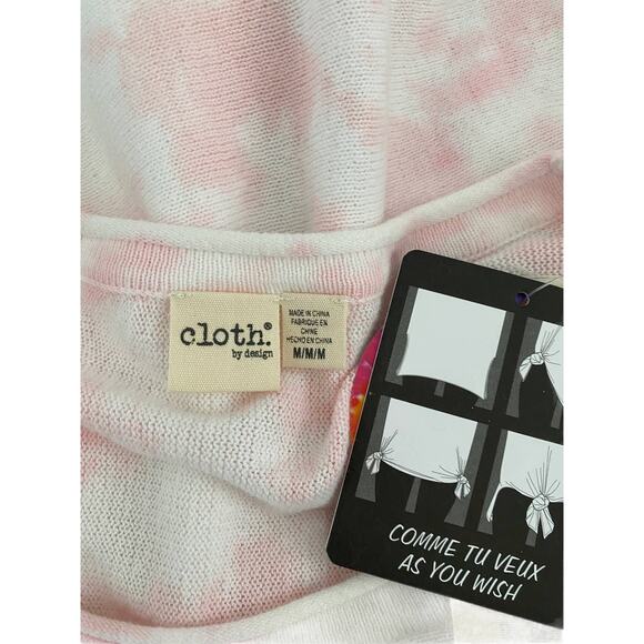 Cloth by Design Womens Tie Dye Side Tie Pullover Sweater Pink M Medium - Picture 5 of 5